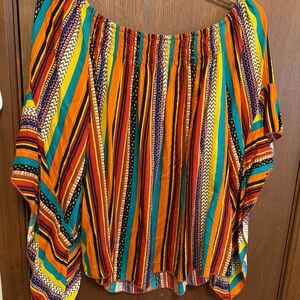 SHEIN Multicolor Striped Blouse sz XL